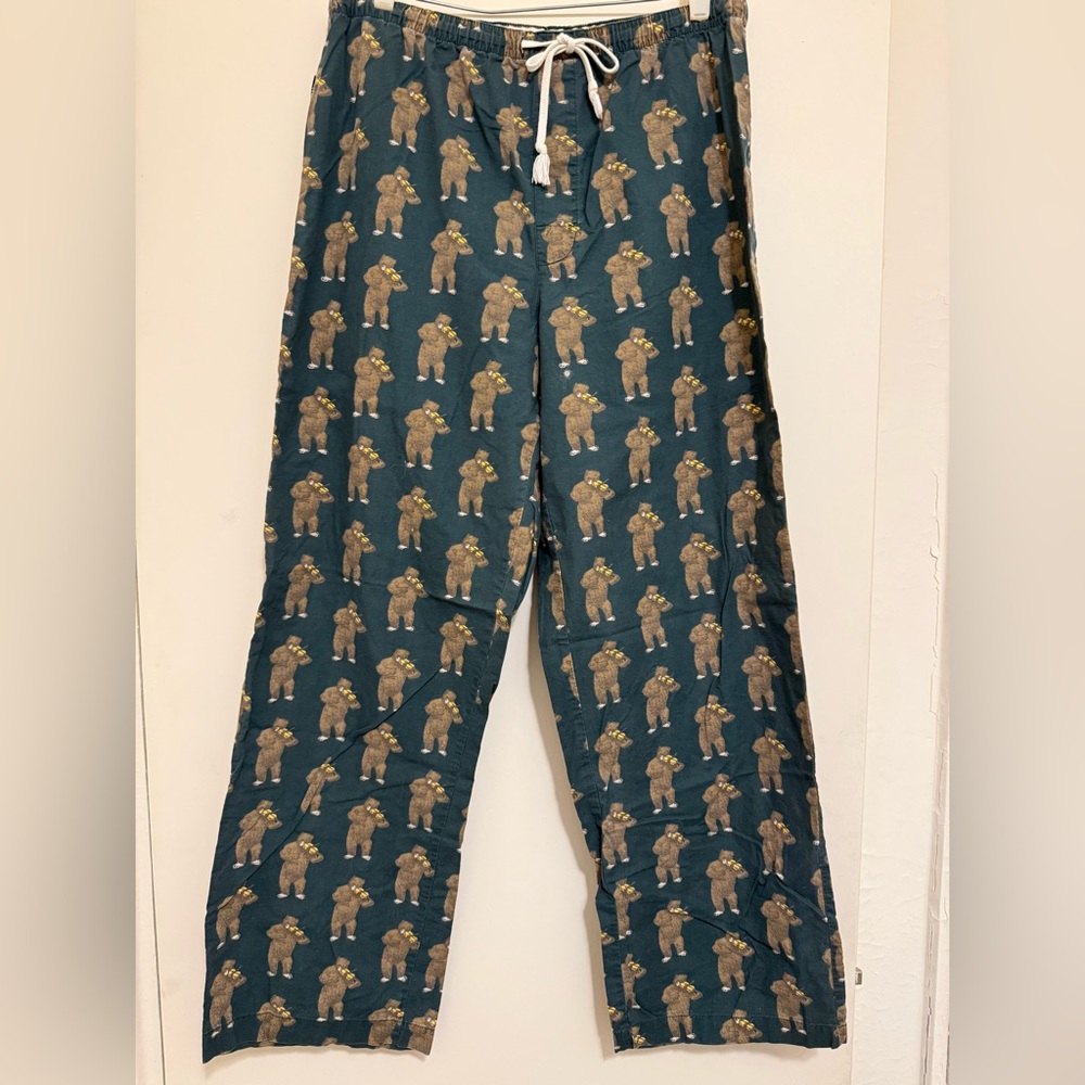 Old Navy Men's Teal Bear Print Joggers